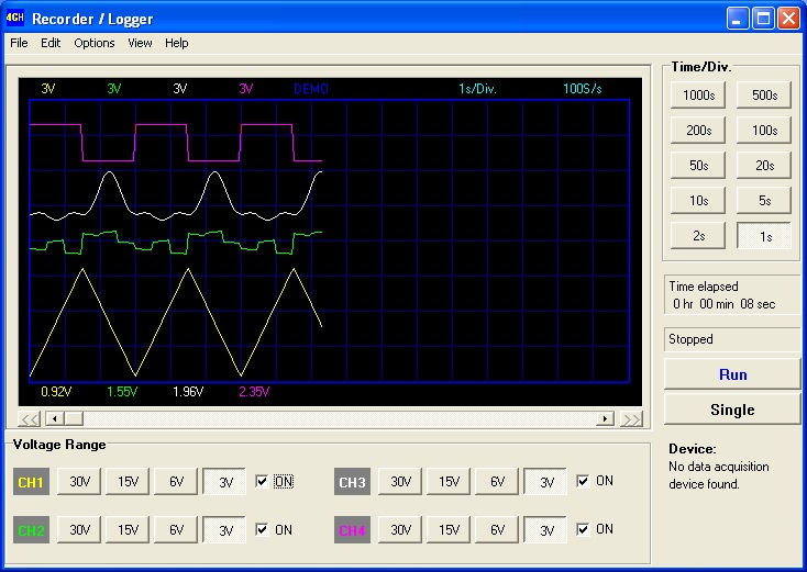 Interface oprogramowania.